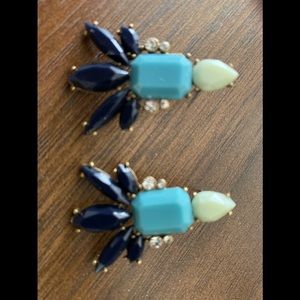 Jcrew light blue and dark blue pierced earrings